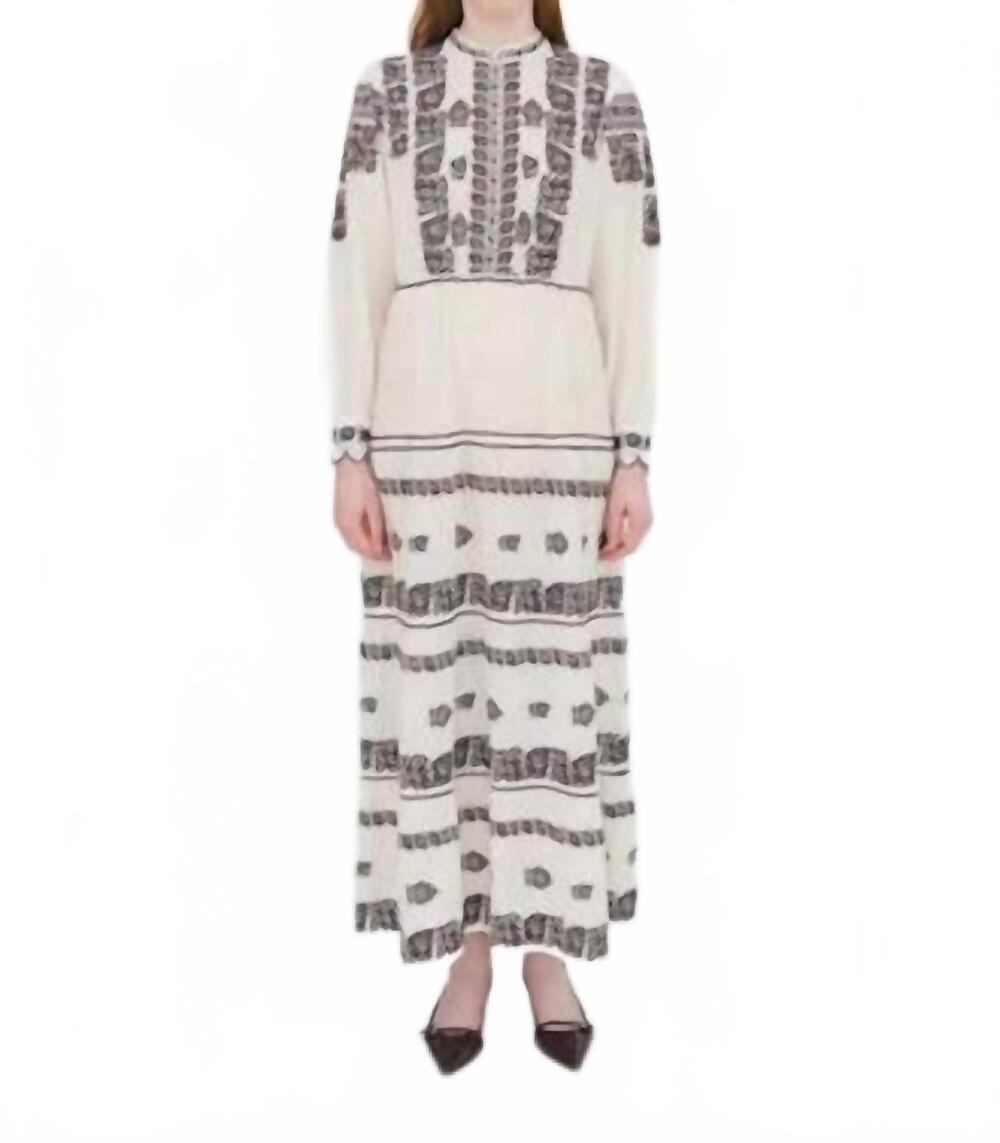 NEW ANTIK BATIK tami long dress in cream